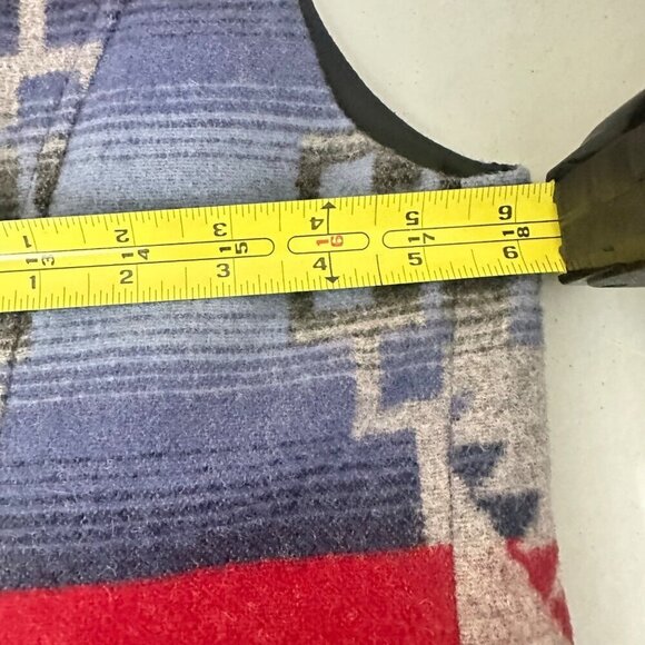 Pendleton Womens Southwestern Wool Vest Small Red/Blue Geometric Pattern USA Fab - Picture 13 of 16